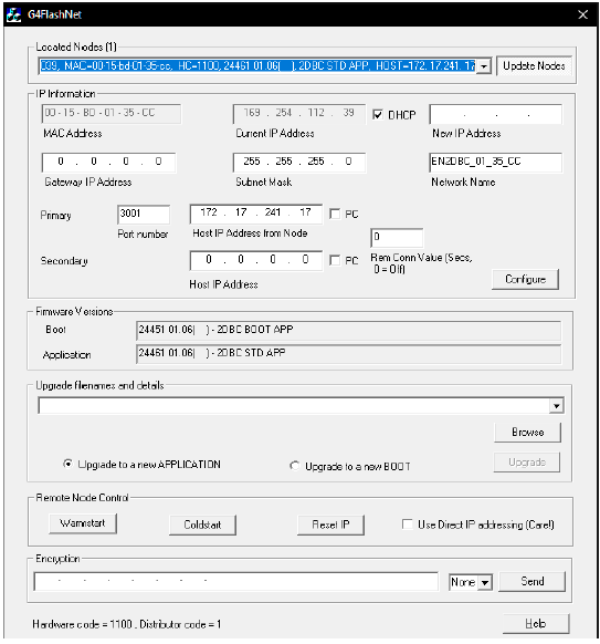 How to Discover and Reset an EN device in G4FlashNet – AMAG Technology